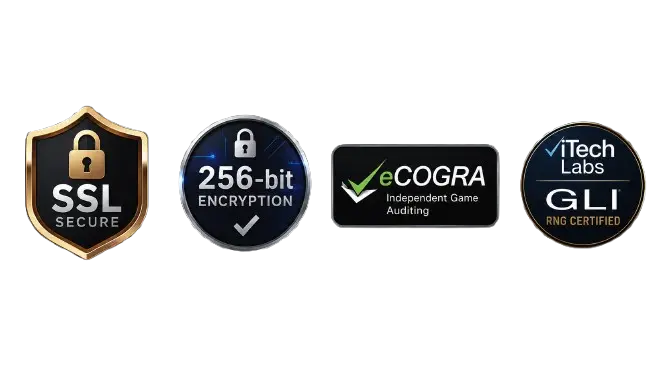 SSL Secure, 256-bit Encryption, eCOGRA, iTech Labs GLI – certyfikaty bezpieczeństwa